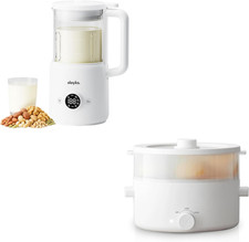 Máquina automática de leche y soja de nueces, cocina eléctrica antiadherente de 2 L y vaporera