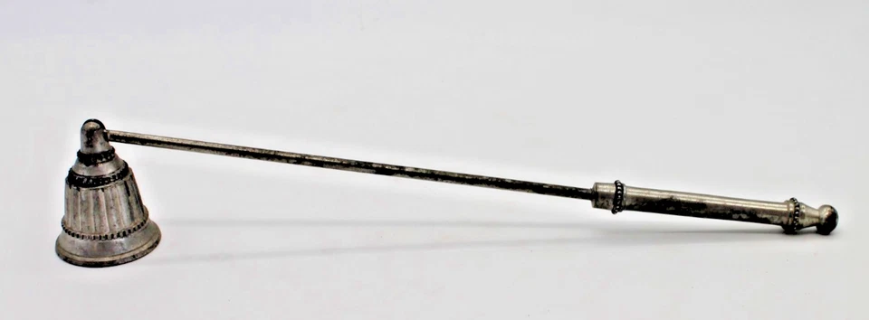 Vintage Silverplated Candle Snuffer with Hinged Head 12" - Image 3 of 4