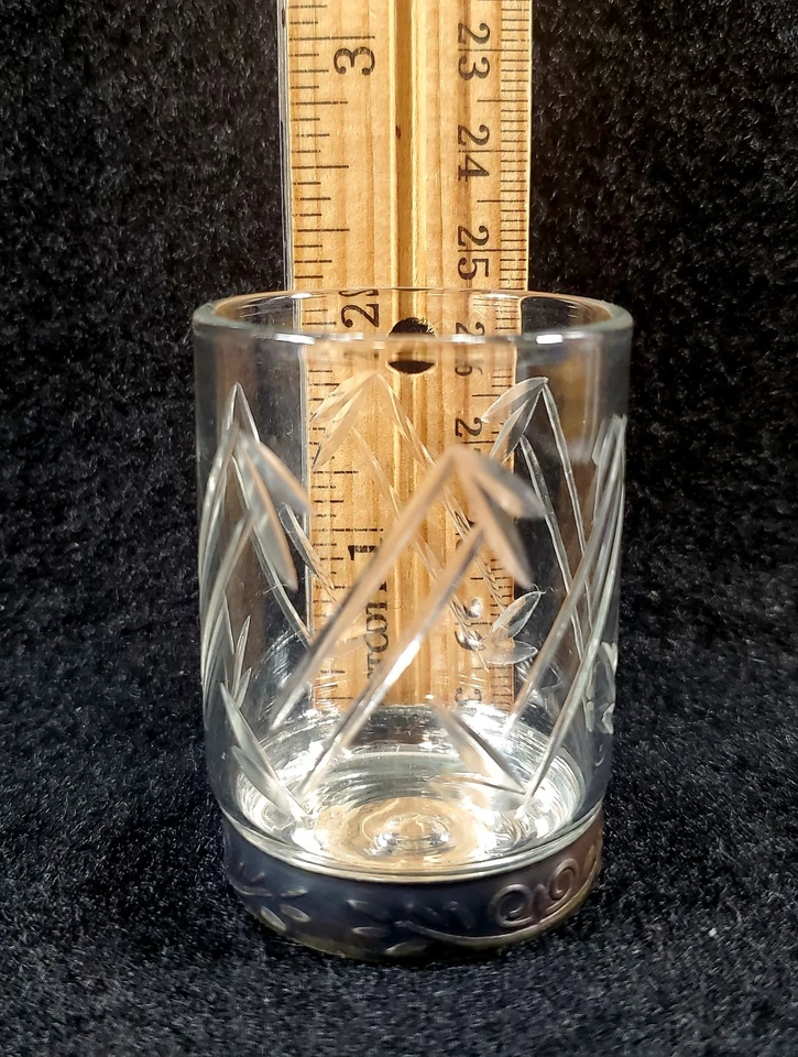 8 vasos de cristal de corte ruso, Leningrado, 194os Foto 4 de 4