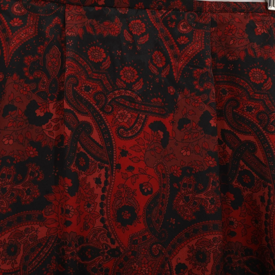 Saia maxi cetim paisley vintage Y2K Deadstock Whimsigoth grunge tamanho 4 nova com etiquetas - Imagem 2 de 4