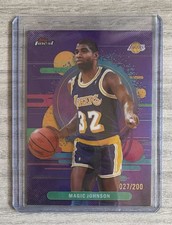 2026 Topps Finest Uncommon Purple Refractor #193 Magic Johnson /200 Lakers