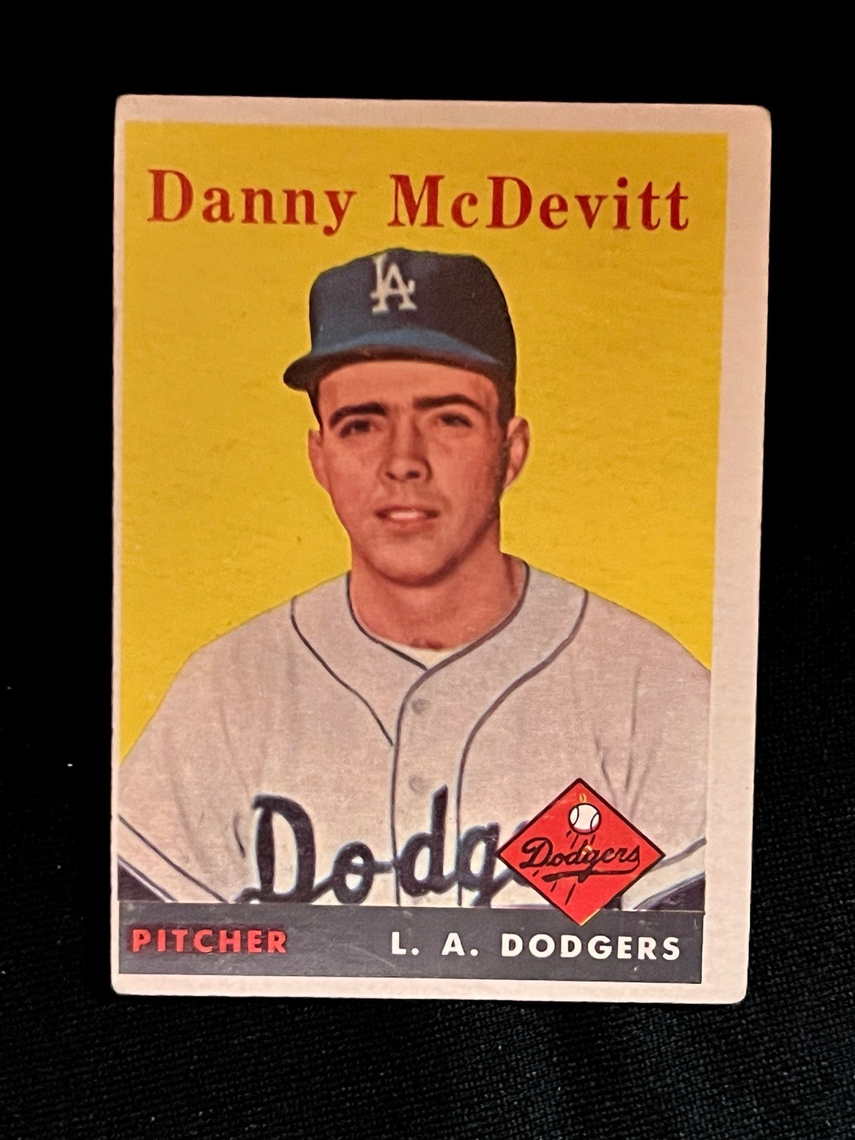 1958 Topps Danny McDevitt #357 ROOKIE Los Angeles Dodgers Vg RC