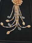 Joan Rivers Vintage Starlet Statement Necklace Peach Multi Strand Beads & Flower — photo 5