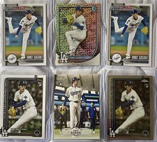 2025 Bowman Chrome Roki Sasaki MOJO REFRACTOR RC+Chrome RC and Base+3 More Cards