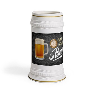 Cute Squirrel with Wooden Sign Beer Stein