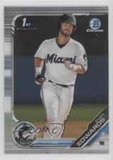 2019 Bowman Draft Chrome Refractor Evan Edwards #BDC-168 6tw