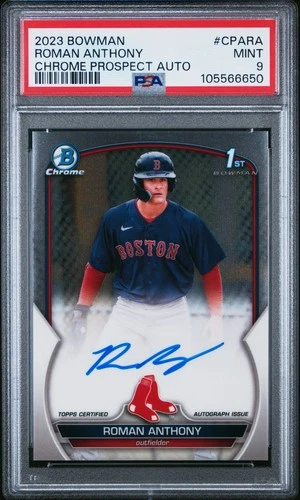 2023 Bowman Chrome Prospect Auto Roman Anthony PSA 9 MINT *FULL NAME SIGNATURE*