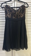 Size 6 Cocktail Dress. Black New With Pleats.  Tags On. Forever 21