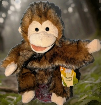 Folkmanis Tree Monkey Brown Hand Puppet Long Tall 