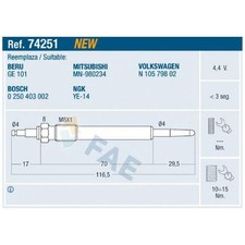 4x Glühkerze für Audi A3 8P1 8PA A4 B7 8EC 8ED A6 C6 4F2 4F5 | 24226355
