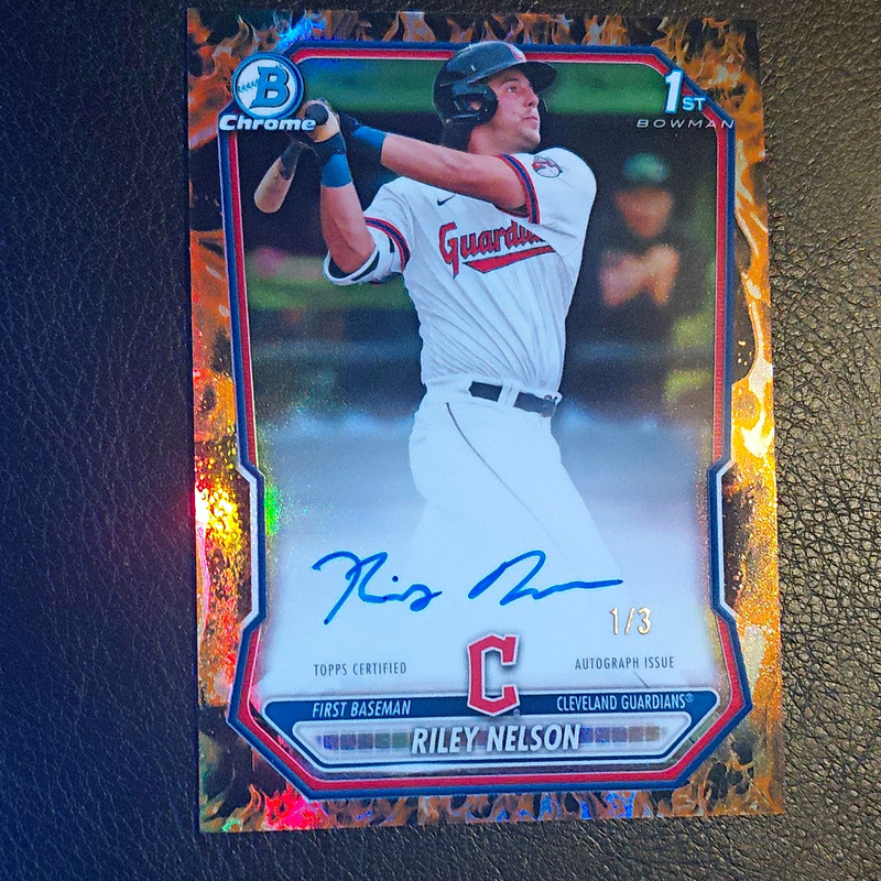2026Bowman Chrome Riley Nelson SSP Firefractor RC Auto 1/3 Guardians #CPA-RN