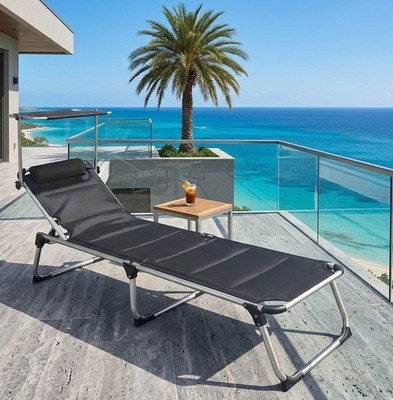 Sonnenliege MAUI Sonnendach Gartenliege Liegestuhl Relaxliege Strandliege Liege
