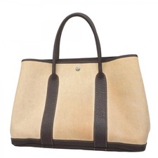 Hermes Hermès Garden PM Tote Bag, Toile Ash Brown, Women's, F Stamp, P1917137