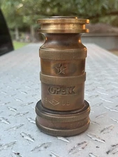 Vintage Elkhart Brass MFG Co. Fire Hose Nozzle 742-48 SM  Decoration Prop