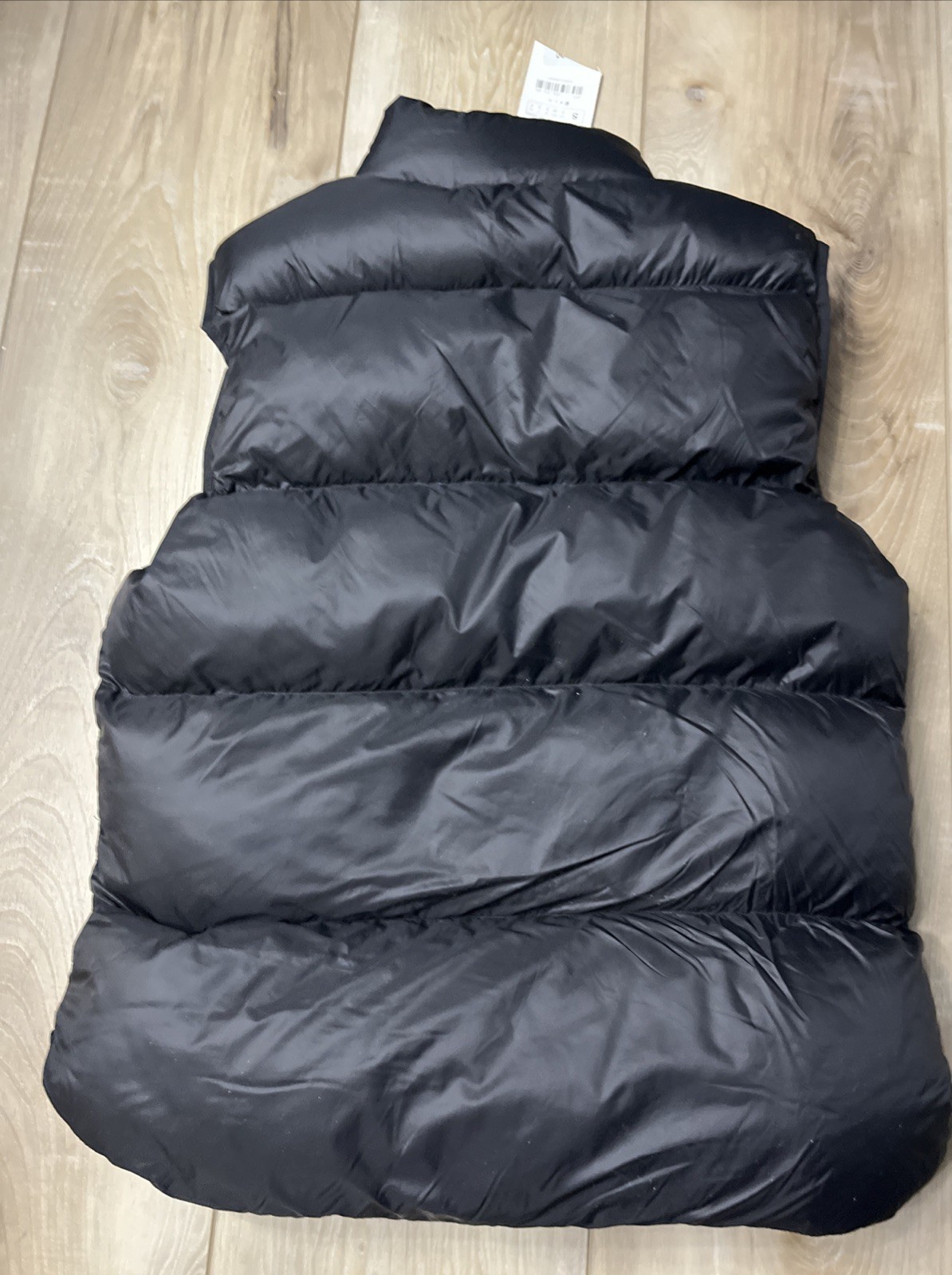 Zara Men's Black Water-Repellent Puffer Vest, Size Small, New image 5