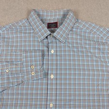 Untuckit Shirt Mens XL Gingham Check Long Sleeve Slim Fit Lightweight Nylon