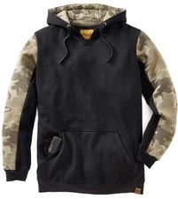 Camo Hoodie for Men - Outdoor Recreation Clothing (X-Large, Black)