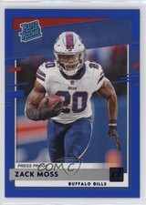2020 Panini Donruss Rated Rookie Press Proof Blue Zack Moss #330 1hn2
