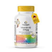 Vitamin K2 200 µG 100 Tabletten, NatüRliches Menaquinon MK-7, Warnke Vitalstoffe