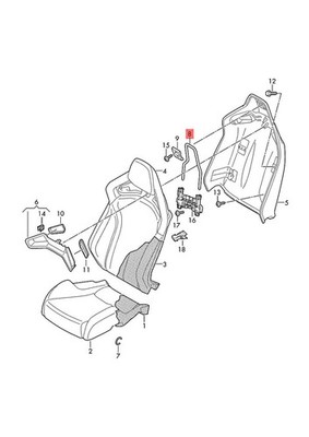 Genuine AUDI SEAT A3 S3 RS3 Sportb. Lim. Frame left a. right 5FF881914