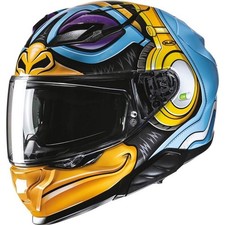 HJC F71 Monkey DJ Full Face Helmet | Blue/Yellow/Black | DOT Certified