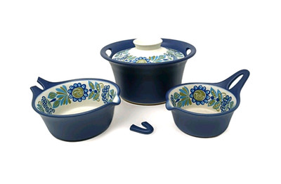 Figgjo Flameware Vulcanus Auflaufform & Soßenschale Trio Viking Tor Norwegen