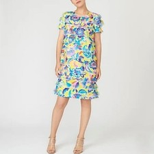 J. Crew WOMEN'S SIZE US 4 NWT Fringe Curly Floral Shift Dress