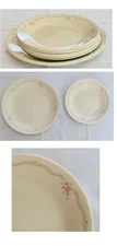 VINTAGE Corelle ENGLISH BREAKFAST 9" Plates & 6.75" Bread Plates 9-Piece Set