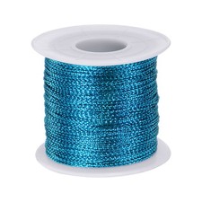 Metallic Cord 1mm 109 Yards Tinsel Rope Thread String, Navy Blue