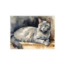 Gray Cat Ceramic Tile 8x6 Inches Backsplash Home Decor Wall Art