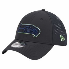 New Era Seattle Seahawks 39THIRTY Flex Hat Black Night L/XL NFL Stretch Fit NWT