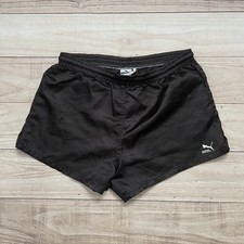 Vintage 90s Puma Retro Black Shorts Running Soccer Adult Sz M Athleisure Tennis