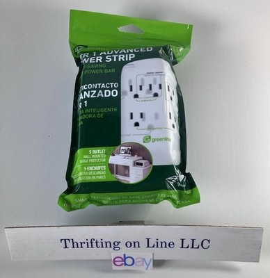 5 Packs Greenlite 5 Outlets Tier 1 Advanced Power Strip Wall Mt-Women Owned-New