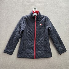 Tommy Hilfiger Women Jacket S Blue All Weather System Quilted Long Sleeve