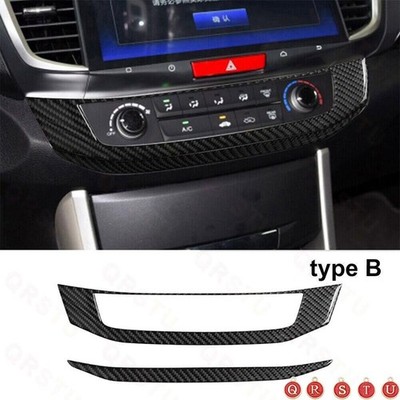 For Honda Accord 13-17 Type B Carbon Fiber Interior Climate Control Cover Trim