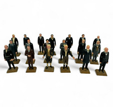 Vtg 1960's Marx Toys Presidents Mini Figures Statues Roosevelt, Hoover Lot of 19