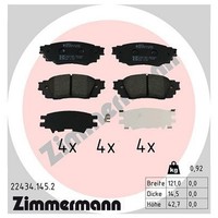 Zimmermann BremsbelÄGe Satz Hinten Passend FüR Lexus ES LBX RX UX Toyota C-HR CA
