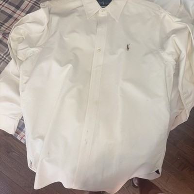 Polo Ralph Lauren Button-Up Dress Shirt Size L White Classic Fit