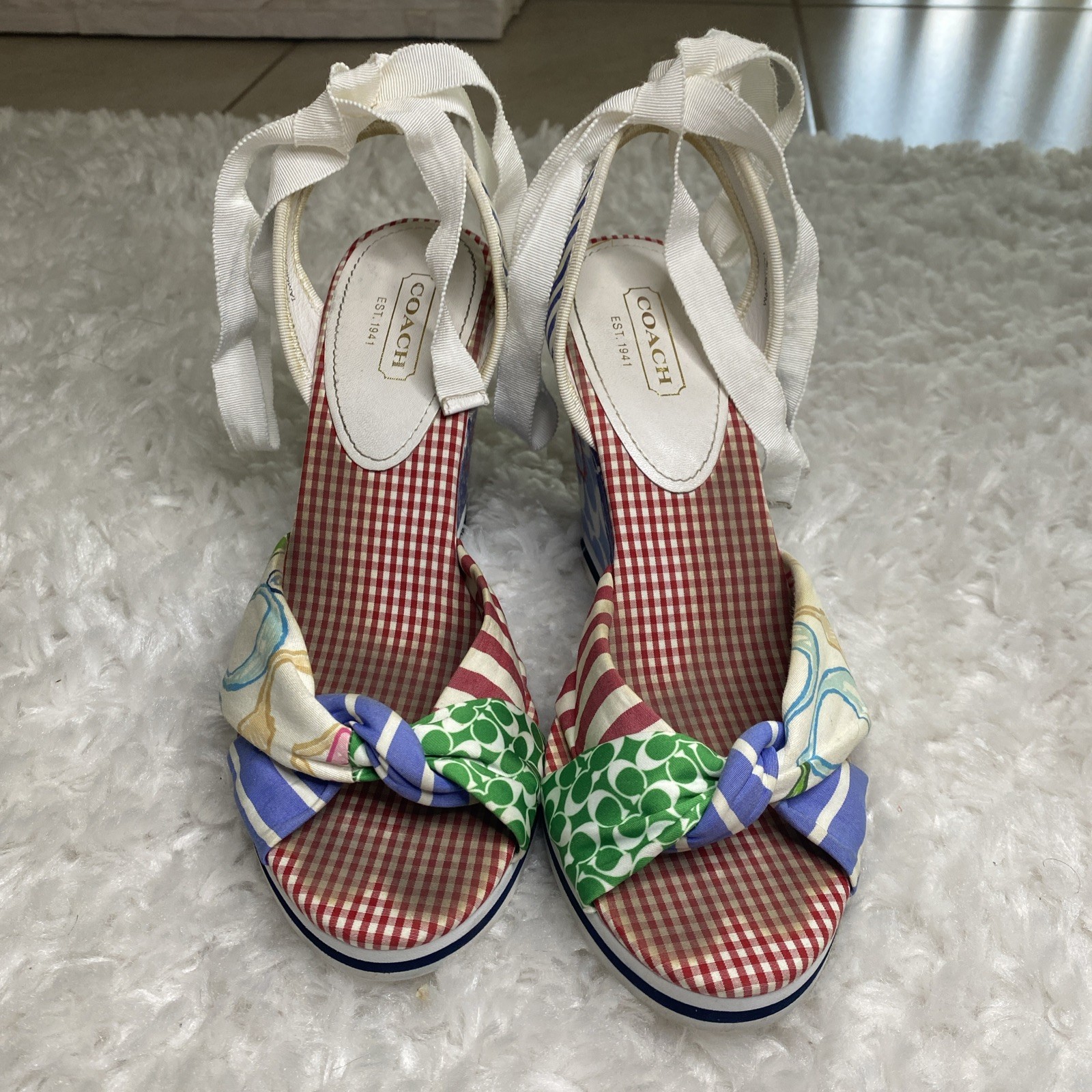 COACH Tammie Multicolored Patchwork Espadrille We… - image 2