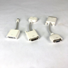 Lot of 3 Apple Display Adapters Mini DisplayPort to DVI, Mini-DVI, Micro-DVI
