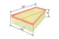Bosch Luftfilter F 026 400 109 FüR Ford Volvo