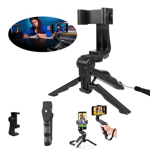 Portable Handheld Desktop Tripod Stand Holder Clamp for Phone Camera Photo/Video - Picture 1 of 9