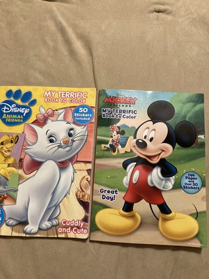 Disney Mickey Friends & Animal Friends My Terrific Book To Color 2 Books,  A-41
