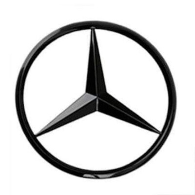 Gloss Black Star Trunk Emblem for Rear Lid Logo Badge C Class W204