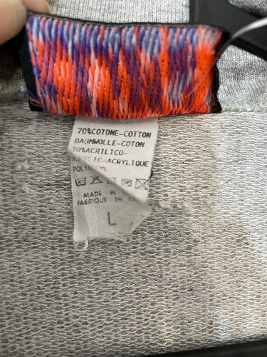 Asics vintage hoodie full zip spellout embroidered grey mens early 90’s size L - Picture 6 of 9