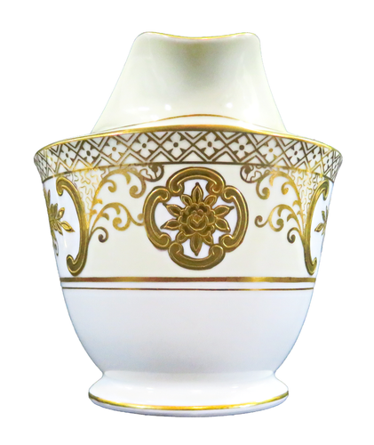 Vintage NORITAKE JAPAN 5567 Gold Flower Basket Design 1 Creamer 4 Cups 5 Saucers - Picture 17 of 21