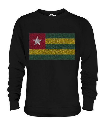 Togo Maglione Regalo Unisex Calcio Togolese Scarabocchiato Bandiera rxSqrT
