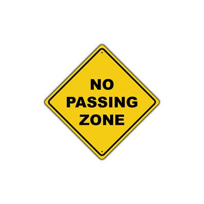 No Passing Zone Diamond Sign Road Traffic Street Warning Aluminum Metal ...