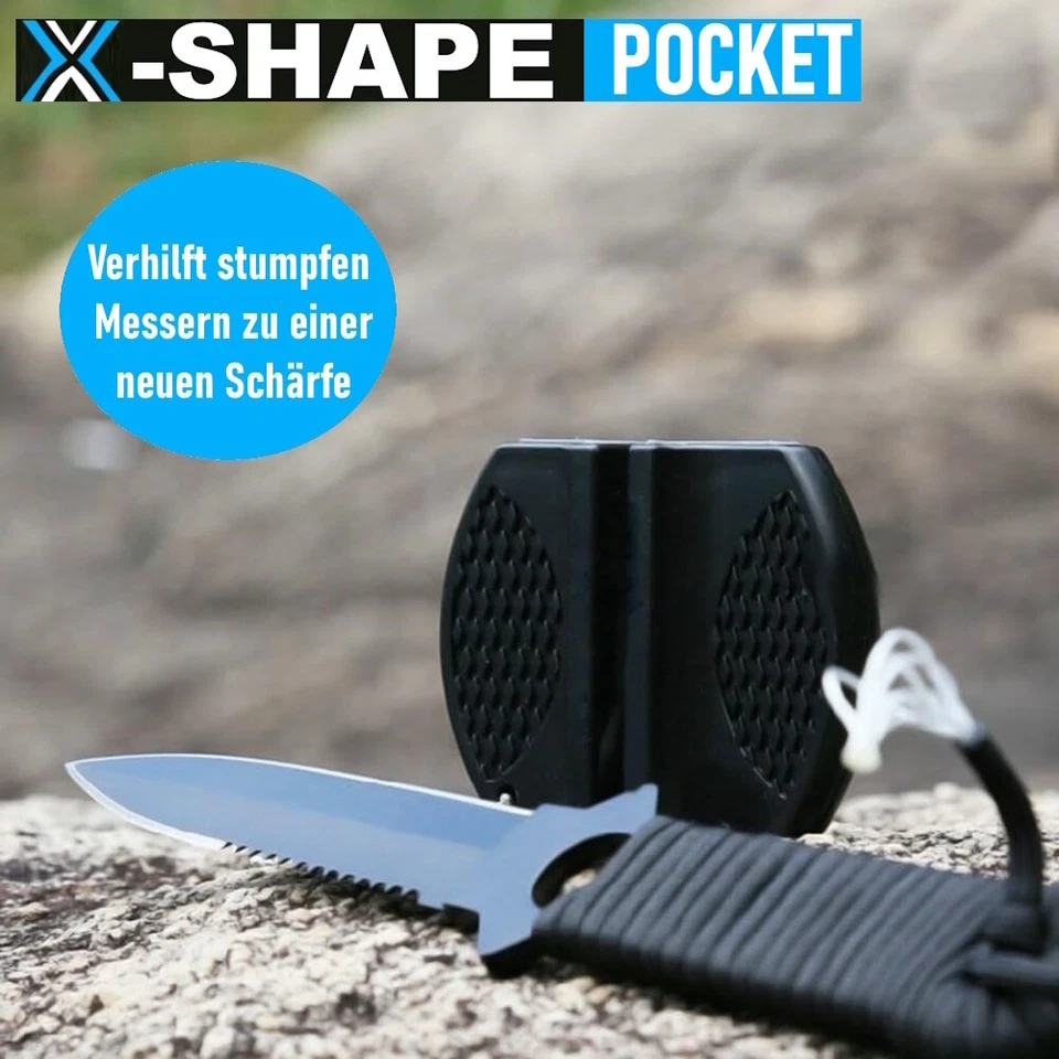 X-SHAPE POCKET Profi Messerschärfer Messerschleifgerät Messer Schärfen Sharper - Bild 3 von 4