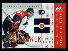 ROMAN CECHMANEK 2002-03 SP GAME USED PIECE OF HISTORY NO PH-CK #054/225     3392